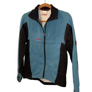 MAMMUT classic blue bleck zip up lightweight layering jacket S